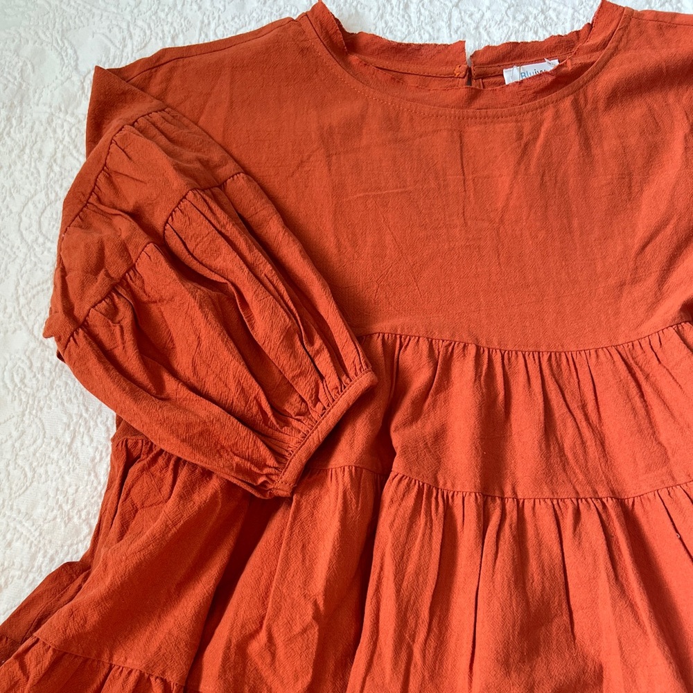 Bluivy Women's Blouse in Warm Orange